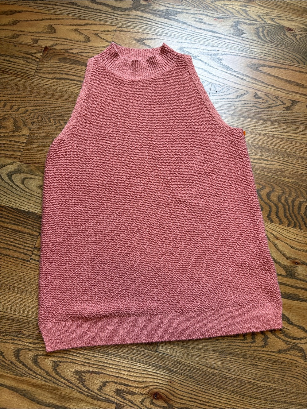GAP Knit Sleeveless Mock Neck Tank in Desert Sand, M Tall